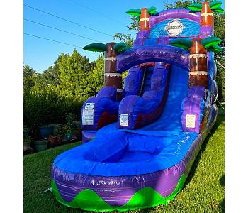 18 HURRICANE SINGLE LANE WATER SLIDE WITH DEEP POOL